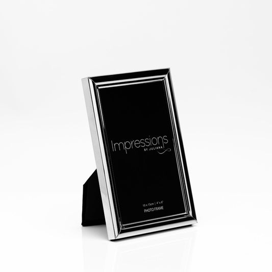 Impressions Silver-plated Photo Frame with Bevel Edge 4" x 6"  Give a special photo the perfect place to shine with this elegant slim bevelled edge silver plated photo frame. From IMPRESSIONS - helping your photos speak their thousands words.