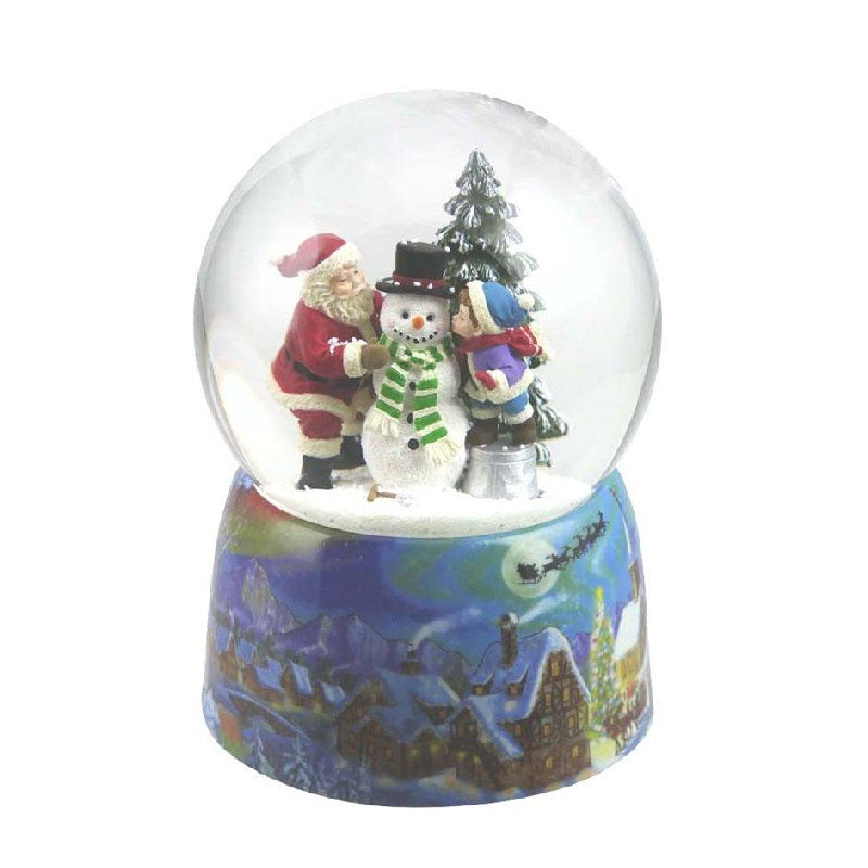 Snow Globe Santa, Child & Snowman  Featuring festive scenes and characters, add charm and personality to your home this Christmas with our fabulous snow globes  The scene inside this 100 mm globe turns to “Twelve days of Christmas”