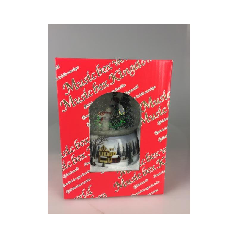 Snow Globe Snowman Family  Featuring festive scenes and characters, add charm and personality to your home this Christmas with our fabulous snow globes  The scene in the 100 mm globe turns to the winter melody "Winter Wonderland"