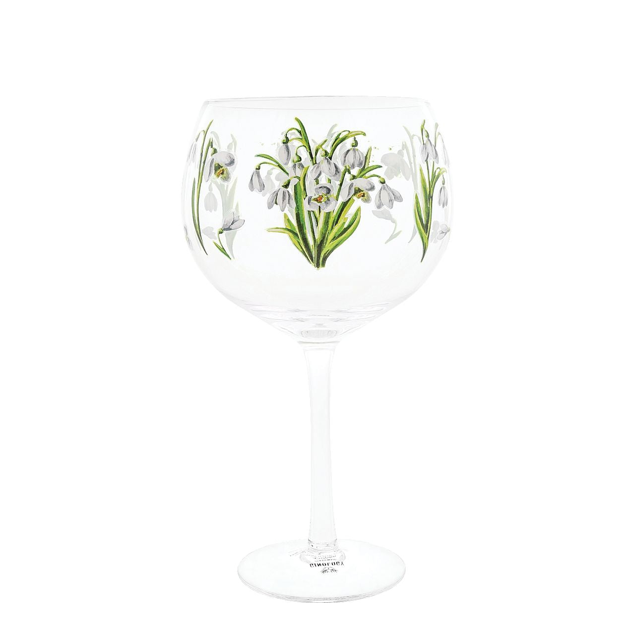 Snowdrops Copa Gin Glass  Symbolising purity, innocence and sympathy our Snowdrops Copa Gin glass adds elegance and class to your favourite Christmas drink to enjoy all year round. A great gift for someone who has recently lost a loved one, or show a friend how pure your friendship is this Christmas.
