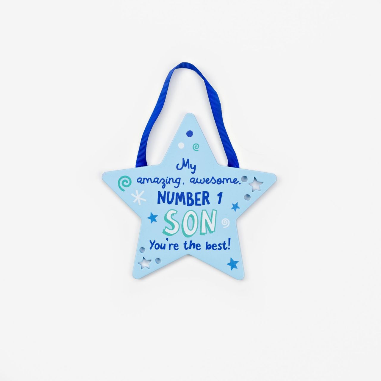 Cheerful Star Hanging Plaque - Son  Want to cheer someone up? Then why not gift the 'Son' in your life this bright, uplifting and CHEERFUL Star plaque.