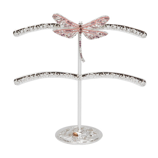 SOPHIA Pink Crystal Dragonfly Glass Jewellery Hanger  Give your jewellery a perfect home and keep it organised with this delicate pink crystal dragonfly glass jewellery hanger. From the SOPHIA® Classic Collection - Home of sophistication in women's giftware.