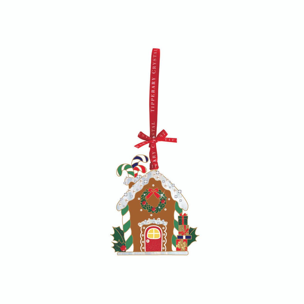 Sparkle Gingerbread House with Wreath Hanging Decoration  We just Love Christmas! The festive season, the giving of gifts, creating memories and being together with family and loved ones. Have lots of fun with our lovingly designed and created Christmas decorations, each one has a magic sparkle of elf dust!