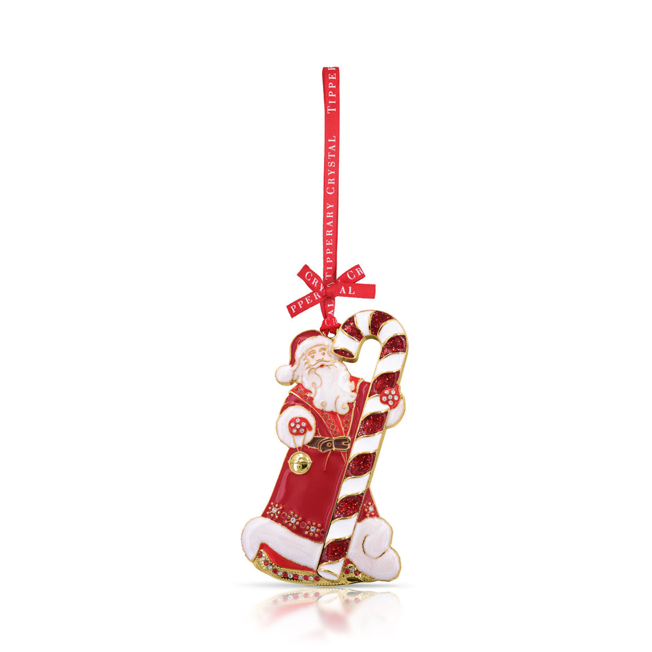 Tipperary Crystal Sparkle Santa & Candy Cane Decoration  We just Love Christmas! The festive season, the giving of gifts, creating memories and being together with family and loved ones. Have lots of fun with our lovingly designed and created Christmas decorations, each one has a magic sparkle of elf dust!