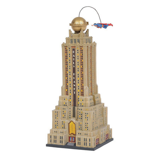 Superman The Daily Planet  Circling overhead, faster than a bullet, is it a bird, is it a plane? No it's the original Man of Steel - Superman. Flying high above the Daily Planet, the place of work for his alter-ego, mild-mannered reporter Clark Kent, the last son of Krypton is immortalised in this iconic piece.