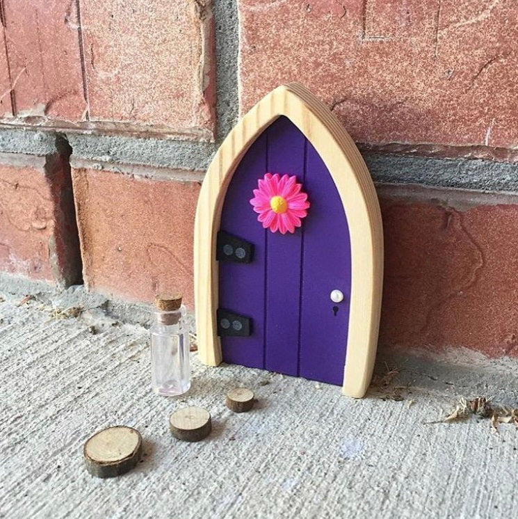 The Irish Fairy Door Purple Door by Tipperary Crystal