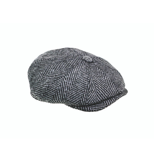 Tipperary Crystal The Quiet Man Newsboy Cap Black Herringbone  The Quiet Man Collection is inspired by The Quiet Man movie, shot in the West of Ireland by John Ford this Academy Award winning movie starred John Wayne and Maureen O'Hara. Ireland is depicted in all it's rugged beauty throughout the movie and many people defines Ireland.