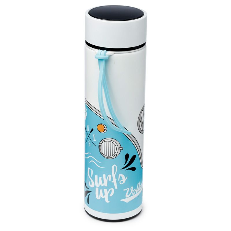 Volkswagen VW T1 Camper Bus Surf Thermal Insulated Drinks Bottle Digital Thermometer  Suitable for hot and cold drinks. Keeps liquids cold for up to 24 hours or warm for up to 6 hours. There is a removable tea strainer that sits in the top for loose tea leaves.