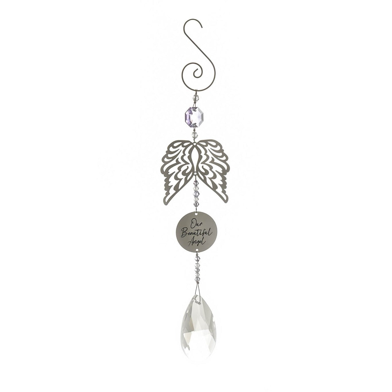Thoughts of You Crystal Metal Hanger - Wings  A crystal metal hanger from Thoughts of You by CELEBRATIONS®.  This sparkling decoration is a thoughtful memorial gift which glistens in the sun to commemorate loved ones who have passed.