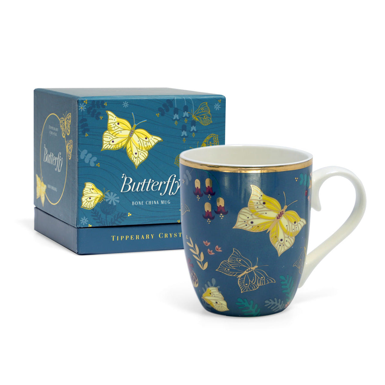 Tipperary Crystal Single Butterfly Mug The Brimstone 