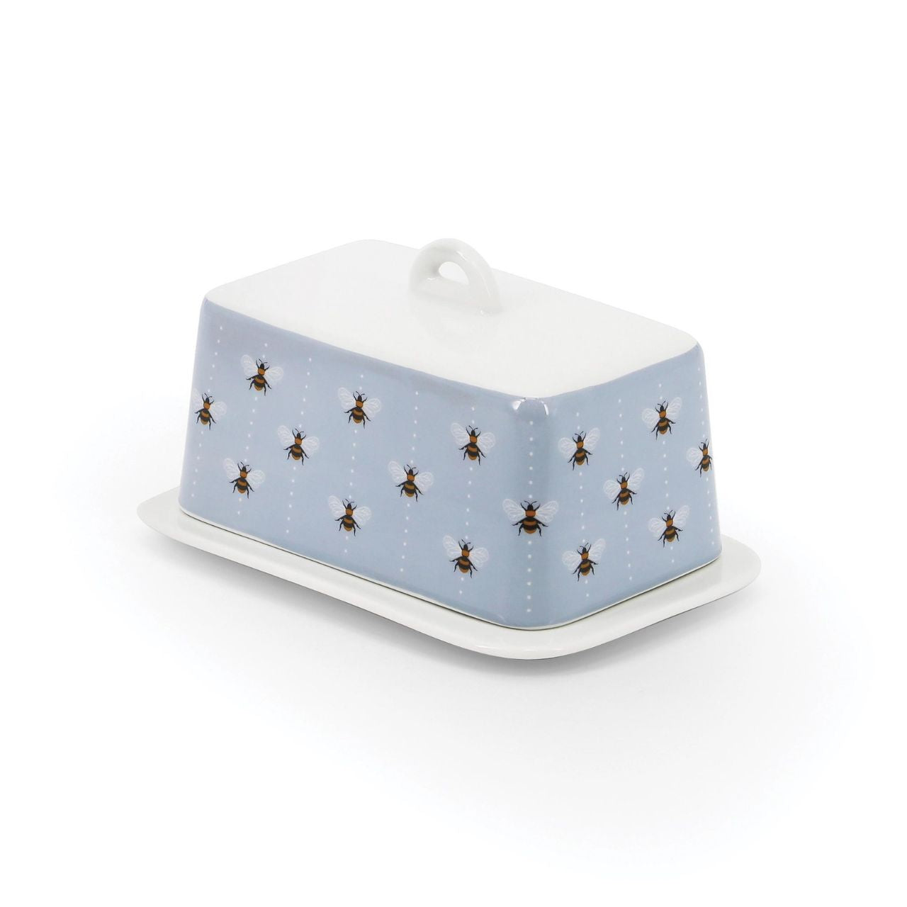 Tipperary Crystal Bee Butter Dish - NEW 2023  Add a splash of colour to your kitchen with our Tipperary Crystal New Bees Collection. The stunning range features the busy bumble bee design sure to brighten up your kitchen.  Deriving inspiration from one of nature's most delicate and fascinating creatures, the Tipperary BEE Collection is comprised of a comprehensive range of ceramics and cooking accessories.