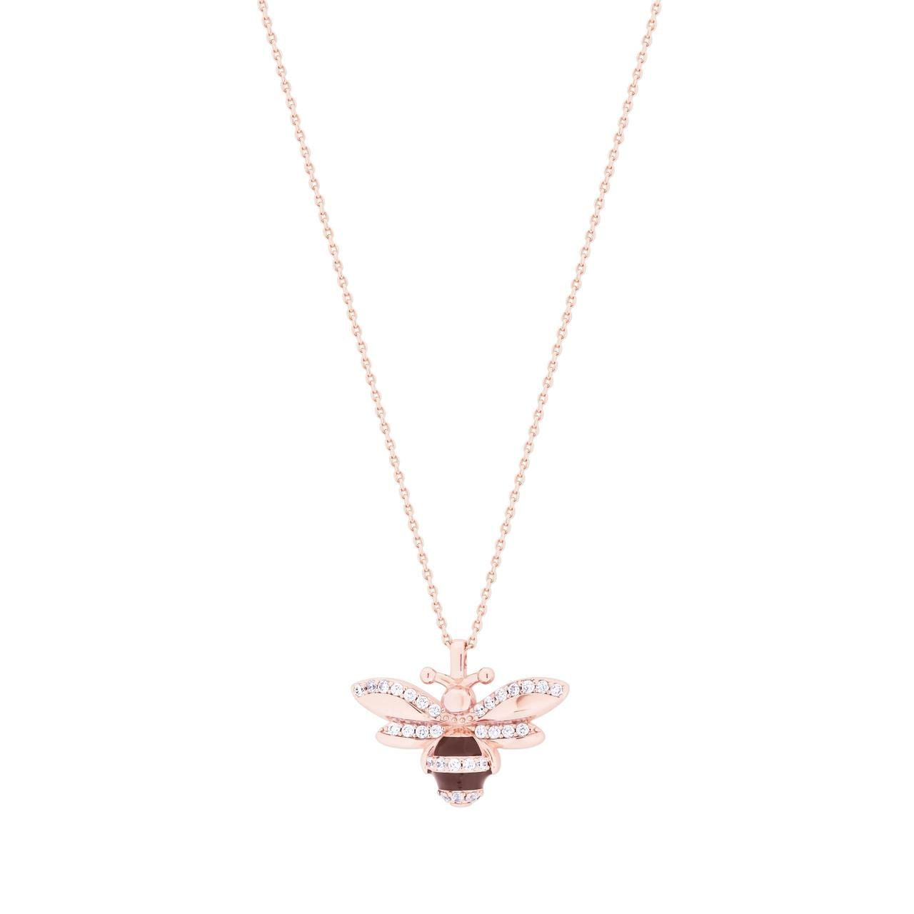 Tipperary Crystal Rose Gold Bumble Bee Pendant - NEW WINTER 2022