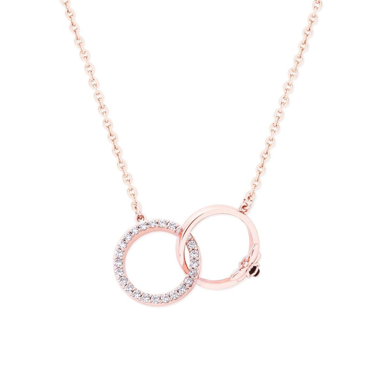 Tipperary Crystal Bee Rose Gold Infinity Pendant - New Winter 2022