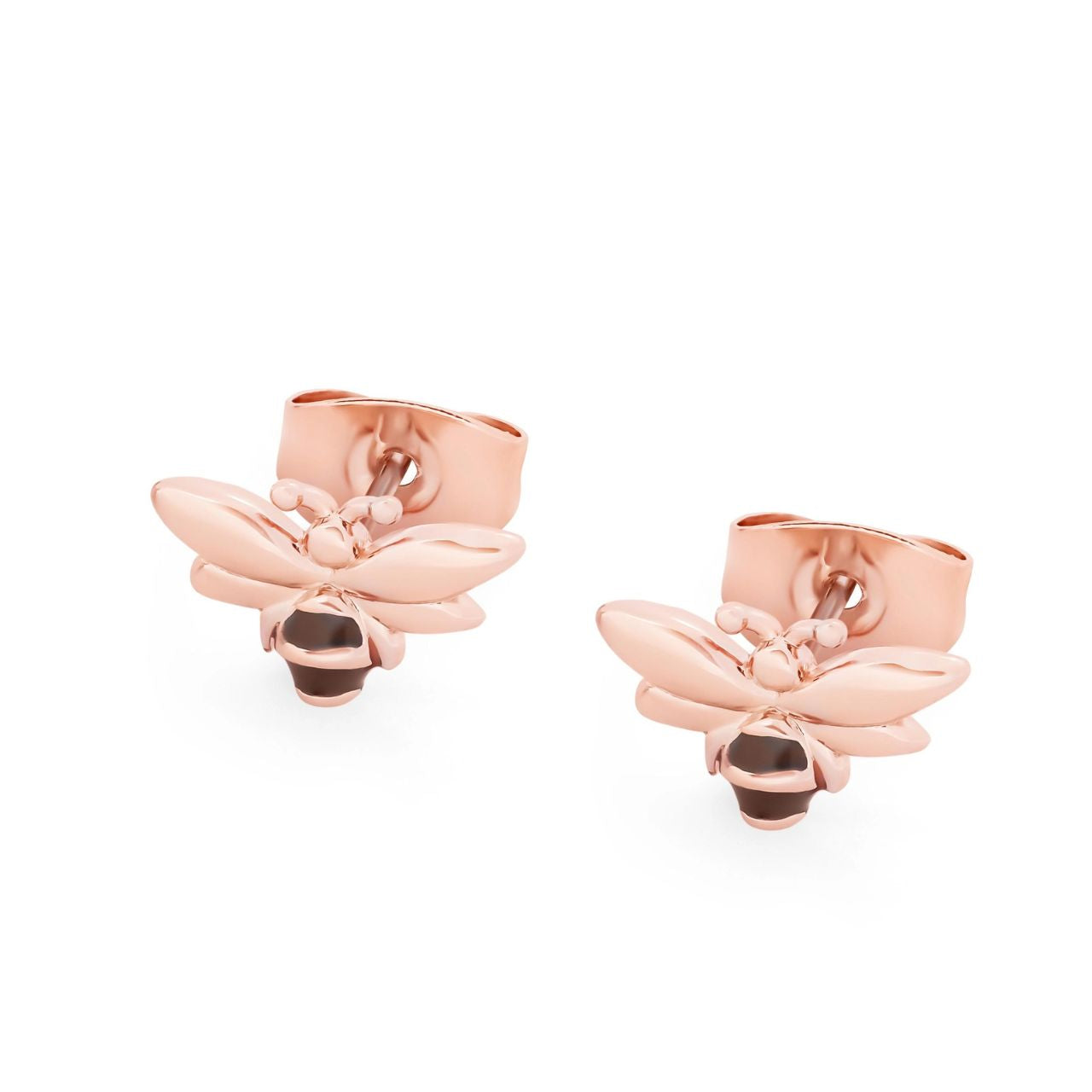 Tipperary Crystal Bee Rose Gold Stud Earrings - New Winter 2022
