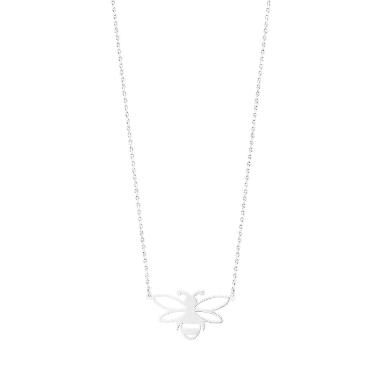 Tipperary Crystal Bee Silver Stencil Pendant - NEW WINTER 2022