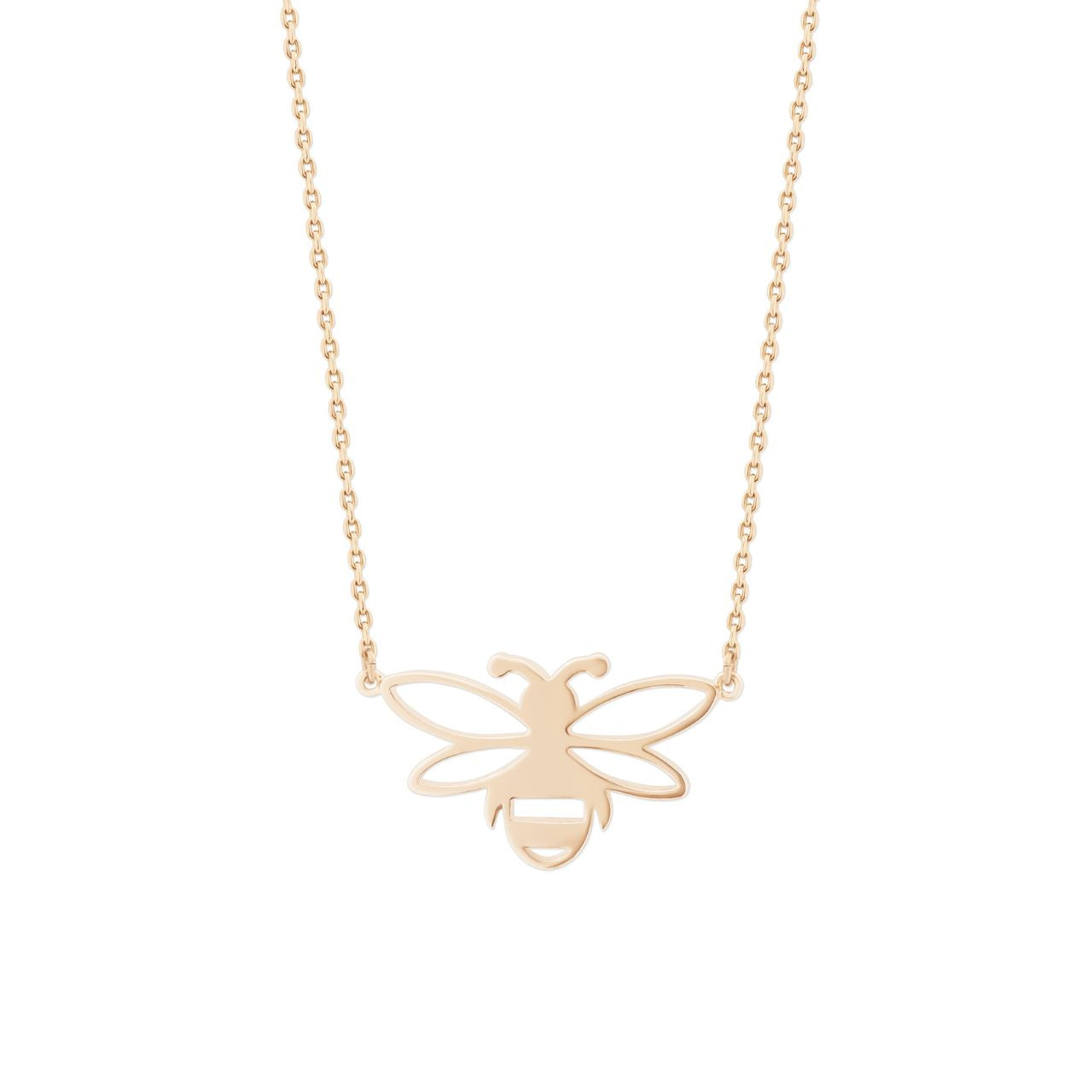 Tipperary Crystal Bee Yellow Gold Stencil Pendant- NEW WINTER 2022
