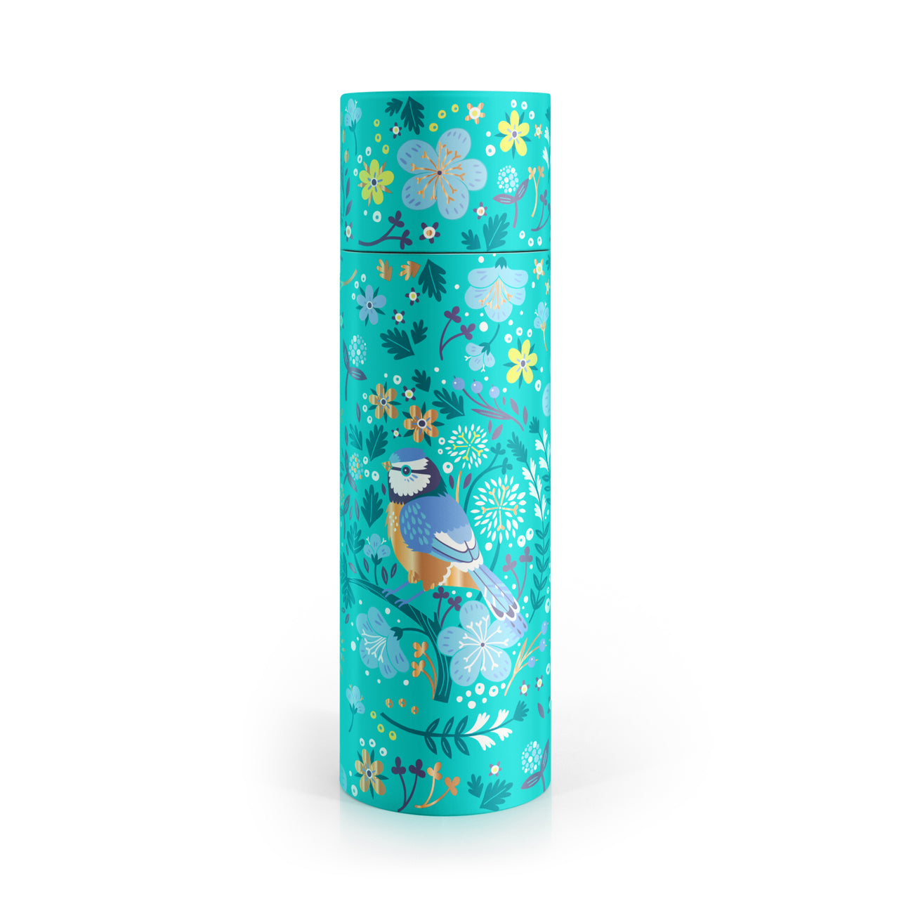 Tipperary Crystal Birdy Metal Water Bottle - Blue Tit