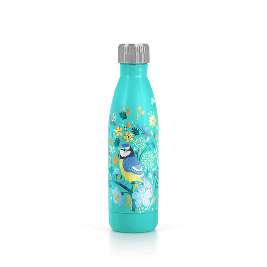 Tipperary Crystal Birdy Metal Water Bottle - Blue Tit