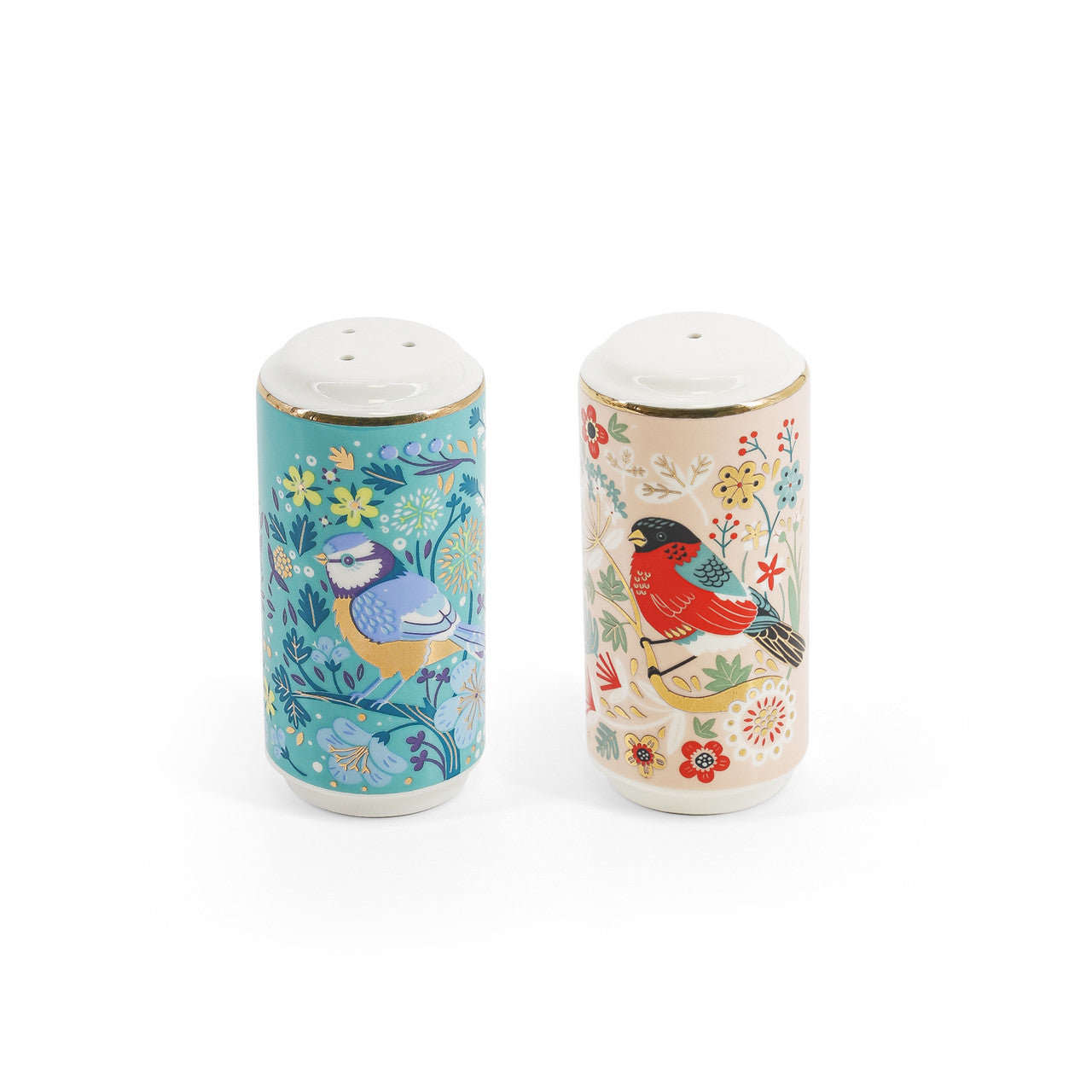 Tipperary Crystal Birdy Salt & Pepper - New 2022  The Birdy Collection is a series of 6 exclusively commissioned illustrations inspired by native Irish birds; Bullfinch, Goldfinch, Blue tit, Greenfinch, Kingfisher and Robin.