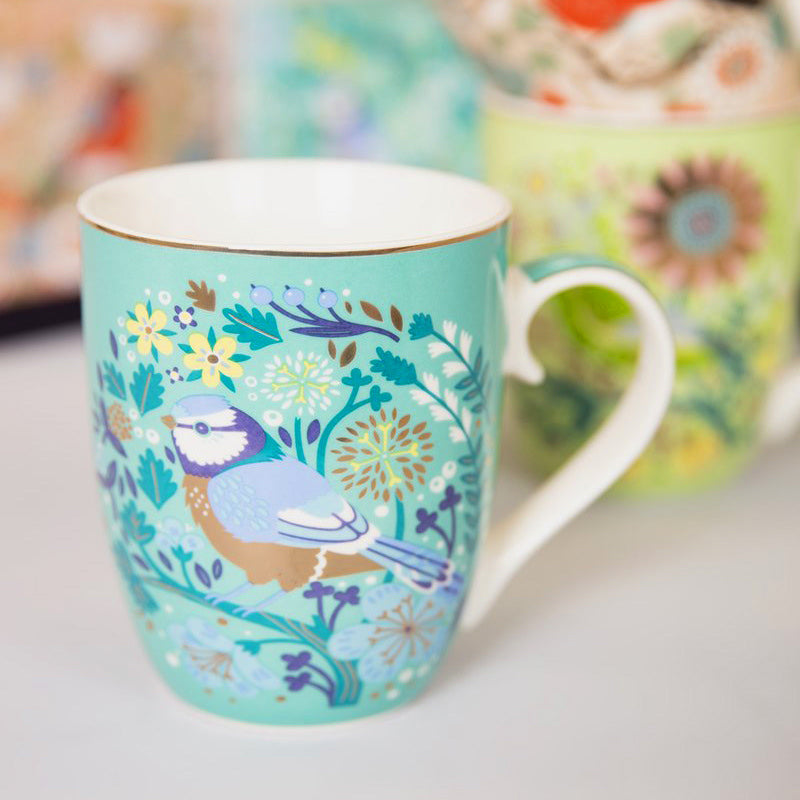 Tipperary Crystal Blue Tit Single Birdy Mug  New to our collection, these individual mugs come beautifully illustrated and presented in a rigid Tipperary Crystal gift box. Makes a wonderful gift to be enjoyed over a peaceful cup of their favourite beverage.