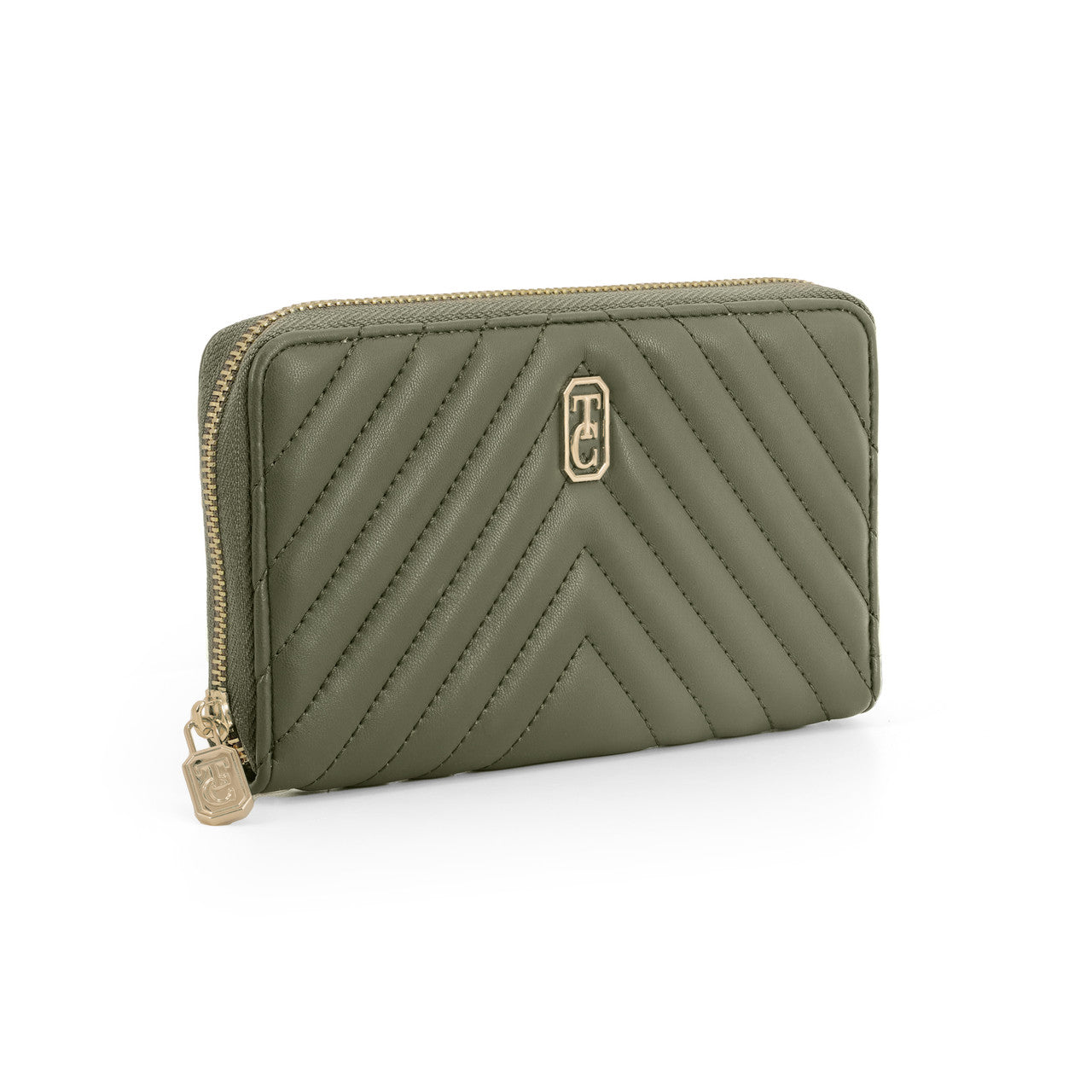 Bordeaux Chevron Wallet - Olive NEW 2022!     Tipperary Crystal Bordeaux Chevron Wallet - Olive