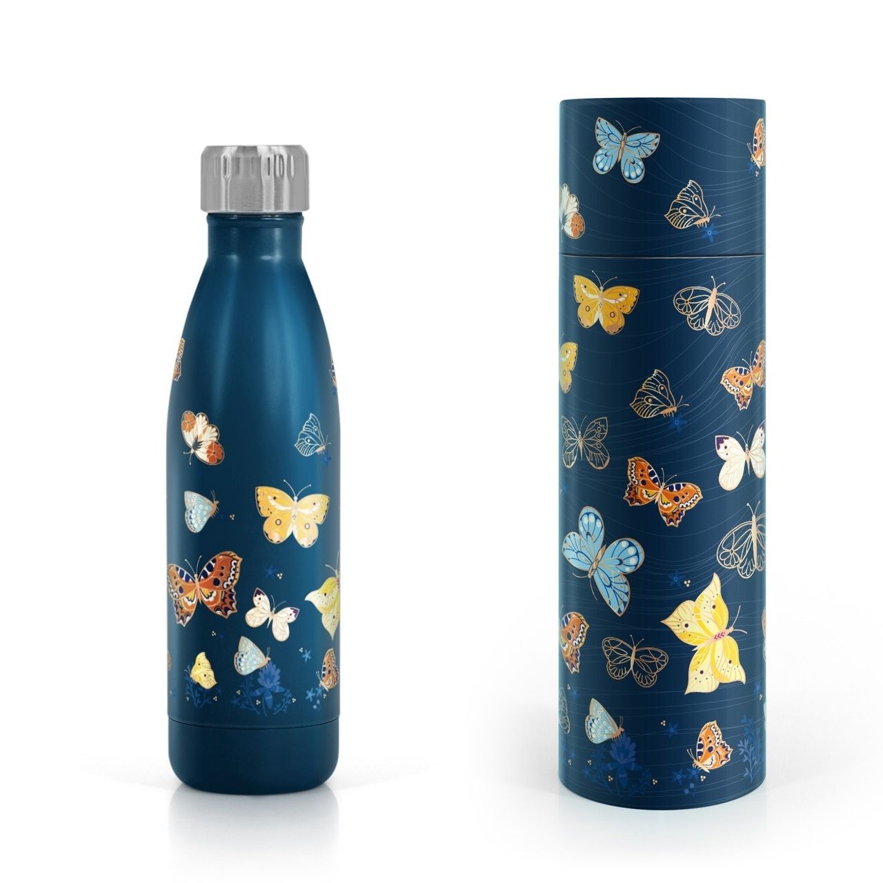 Tipperary Crystal Butterfly Metal Water Bottle  Drawing inspiration from urban garden, the Tipperary Crystal Butterfly collection transforms an icon into something modern and unexpected. Playful and elegant, this collection draws from the inherent beauty of the butterfly.