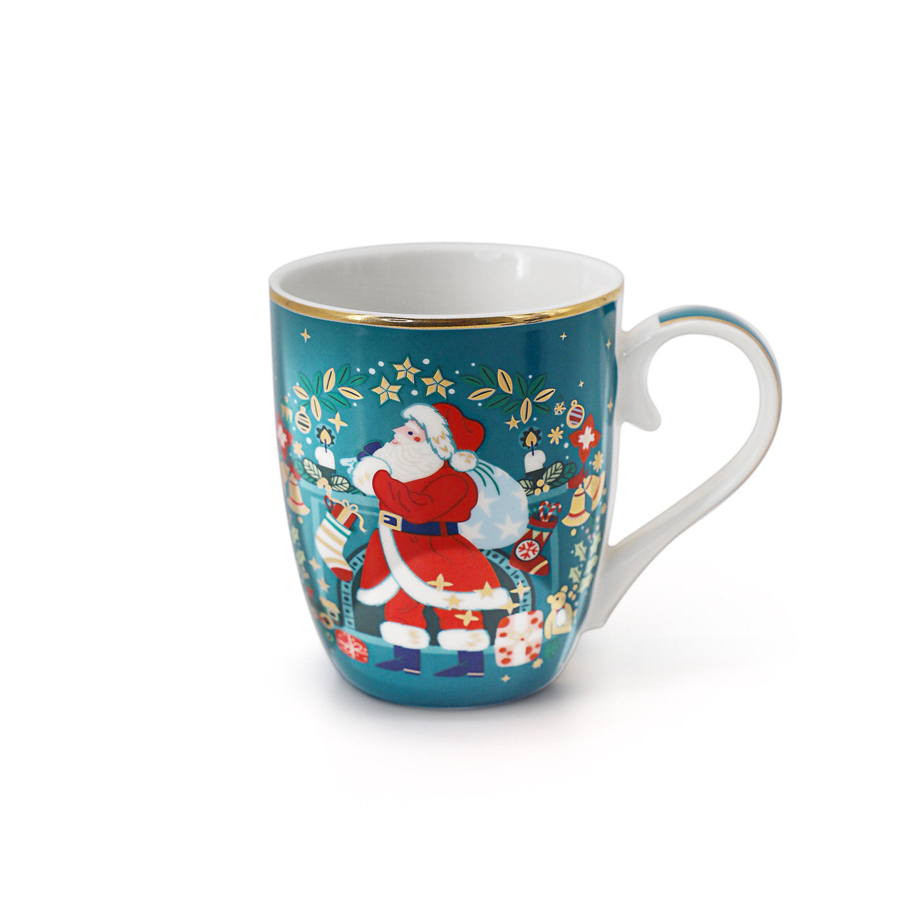 Tipperary Crystal Single Christmas Mug - Santa with Sack - NEW 2022  Gather your loved ones for a holiday celebration to remember. Our Christmas Tableware is made to bring festive happiness to lunch, dinner and every meal in between. Tipperary wishes to make these moments even more magical