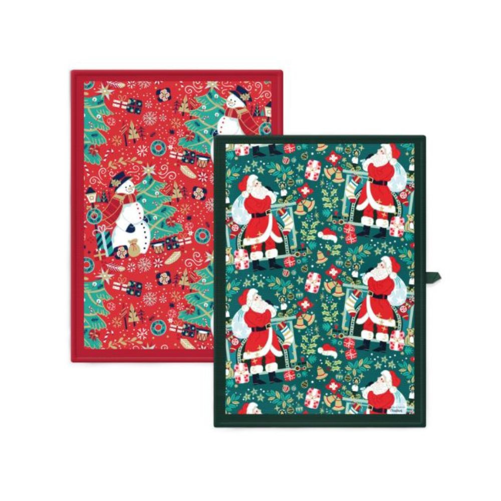 Tipperary Crystal Christmas T-Towels Set of 2 - Santa With Sack & Snowman  Gather your loved ones for a holiday celebration to remember. Our Christmas Tableware is made to bring festive happiness to lunch, dinner and every meal in between. Tipperary wishes to make these moments even more magical