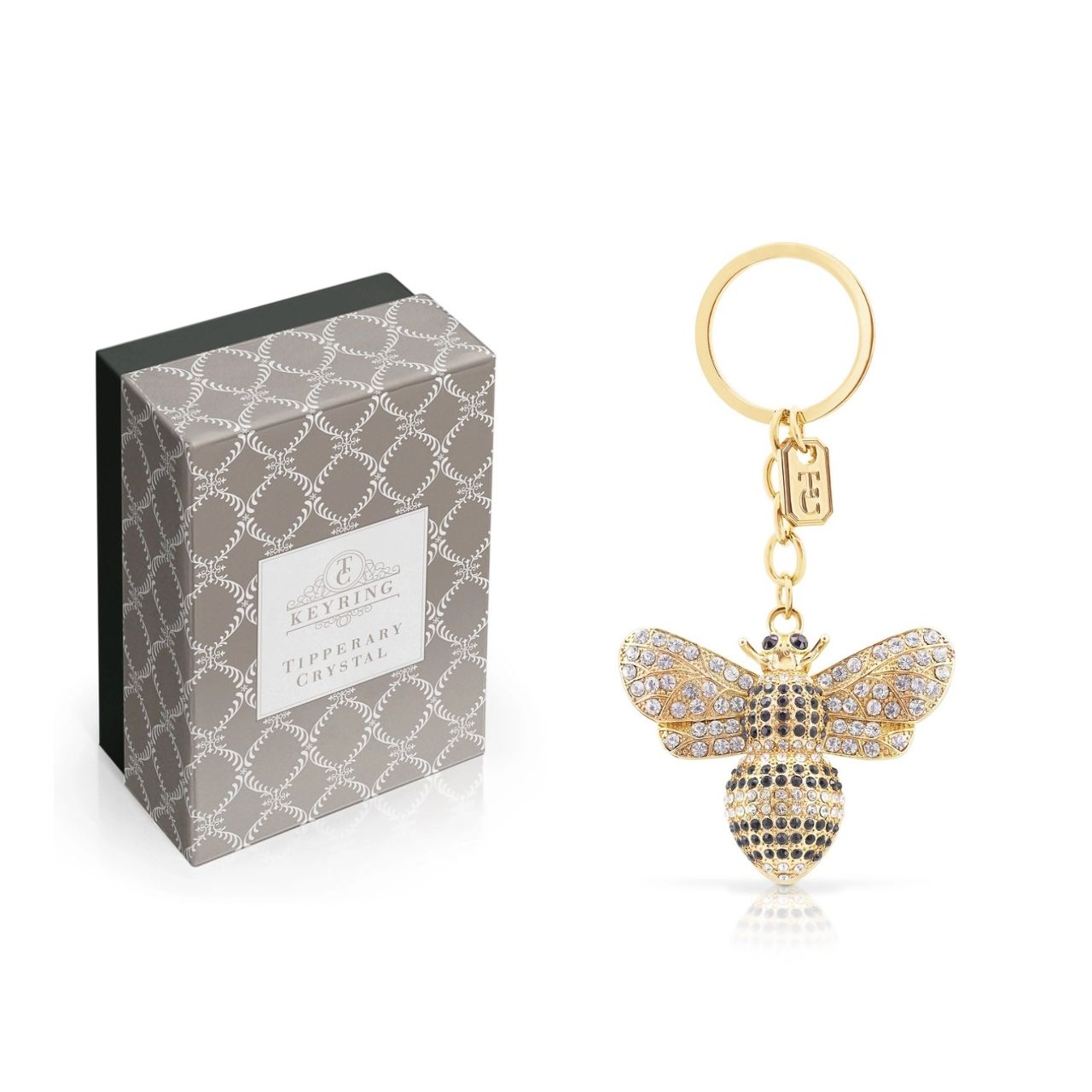 Tipperary Crystal Gold Bee Keyring  Transform your keys to a fashion statement with this gold bee on the end of a keyring.