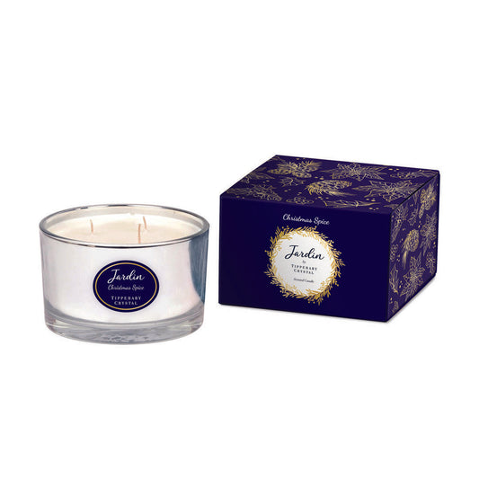 Tipperary Crystal Jardin 3 Wick Candle - Christmas Spice - NEW 2021  Transport yourself to a special place with the perfect fragrance for your home. Our scented candles will transform any room and will certainly set the right mood.