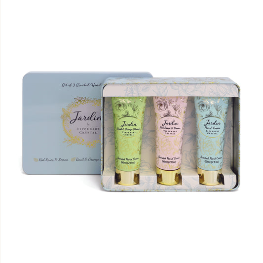 Tipperary Crystal Jardin Handcream Set - Basil, Pear & Freesia (Set of 3)