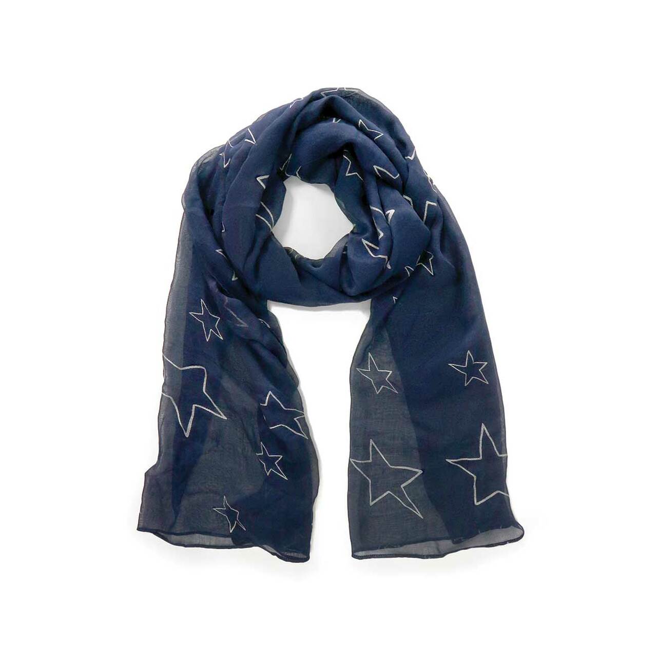 Tipperary Crystal Navy Polyester Star Scarf