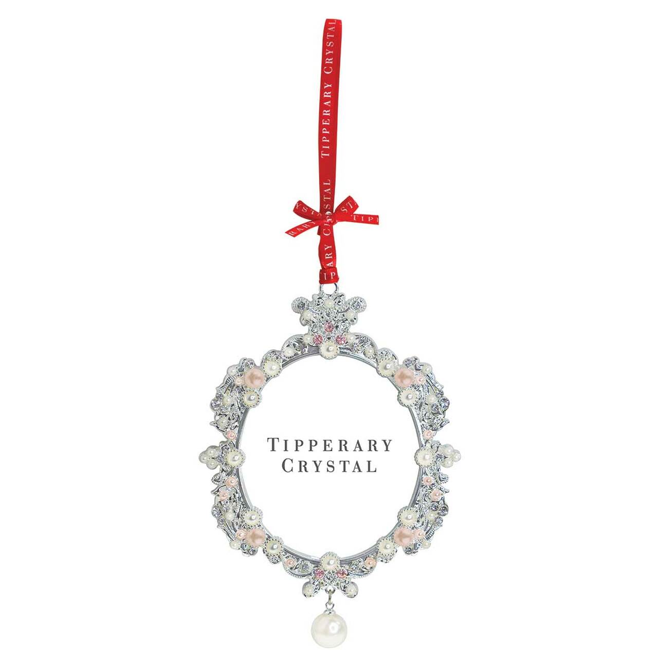 Tipperary Crystal Pearl Frame Christmas Decoration