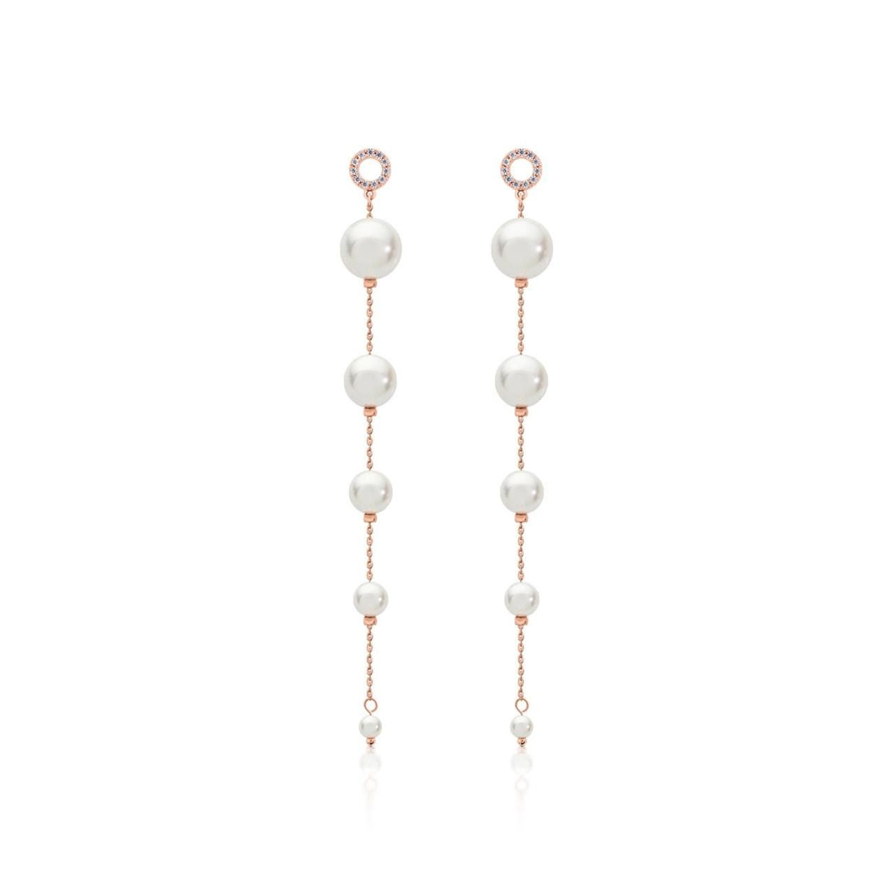 Romi Dublin Rose Gold Drop Pearl Earrings  The classics are what draw us back time and time again and nothing is more classic than Pearls. We were inspired with this collection to bring a modern twist to a timeless classic.