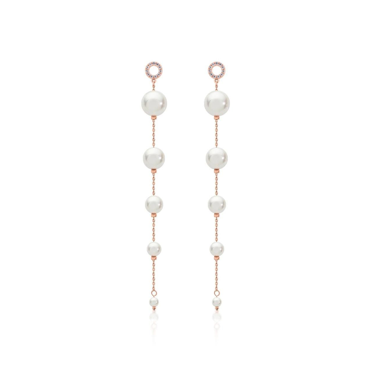 Romi Dublin Rose Gold Drop Pearl Earrings  The classics are what draw us back time and time again and nothing is more classic than Pearls. We were inspired with this collection to bring a modern twist to a timeless classic.