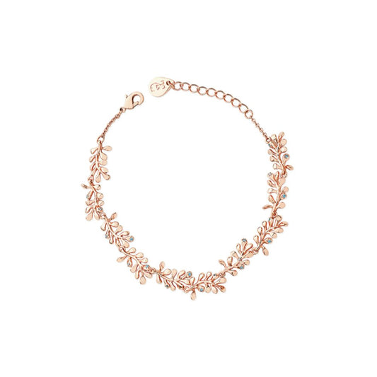 Tipperary Crystal Rose Gold Vine Leaf Bracelet With Blue Drops  The Leaf Jewellery Collection pays tribute to our wonderful and spectacular foliage which caress our beautiful countryside.