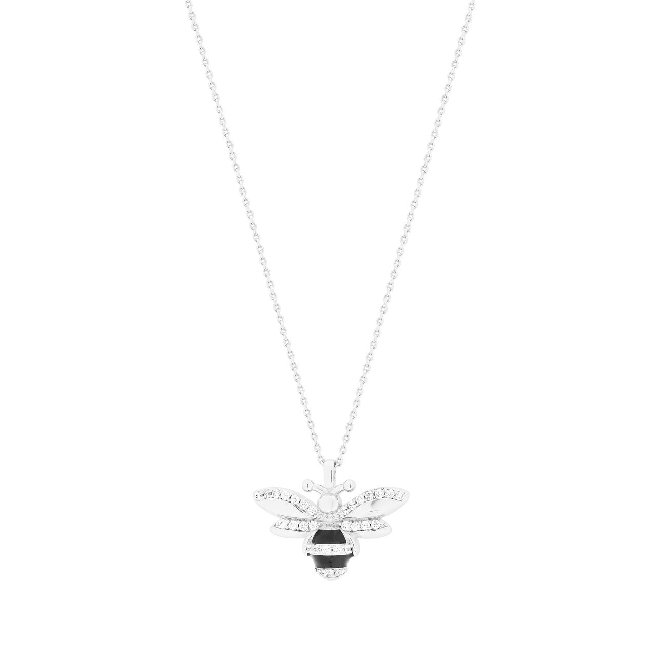 Tipperary Crystal Silver Bumble Bee CZ Insert Pendant - NEW WINTER 2022