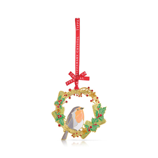 Tipperary Crystal Sparkle Robin & Wreath Decoration  We just Love Christmas! The festive season, the giving of gifts, creating memories and being together with family and loved ones. Have lots of fun with our lovingly designed and created Christmas decorations, each one has a magic sparkle of elf dust!