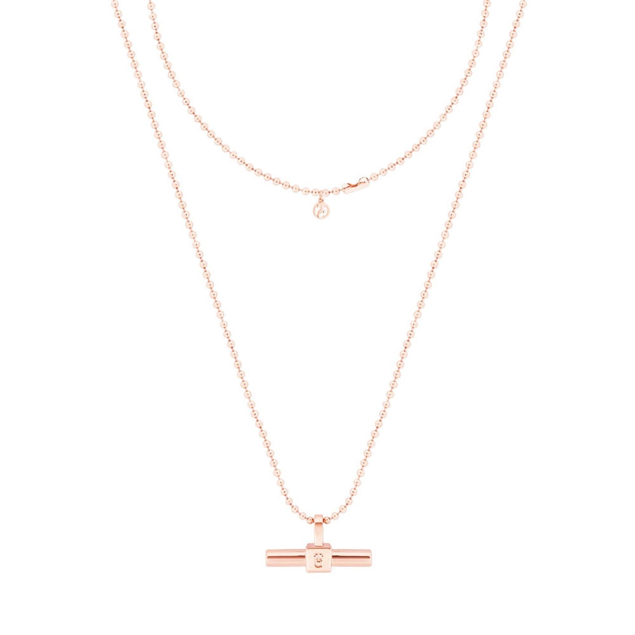 Tipperary Crystal T-Bar Pendant Rose Gold - New 2022  T-Bar Pendant Rose Gold - New 2022