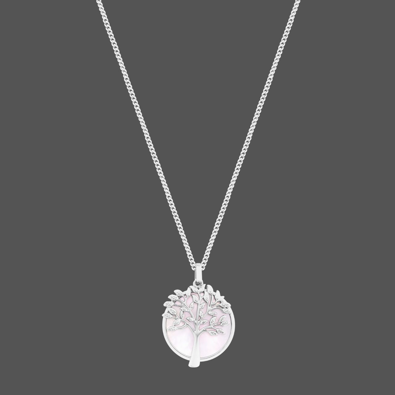 Tipperary Crystal Tree of Life & Mother of Pearl Silver Pendant  The tree of life is a symbol of a fresh start on life, positive energy, good health and a bright future. The symbolism of the Tree of Life is ultimately about the forces of nature combining to create balance and harmony.