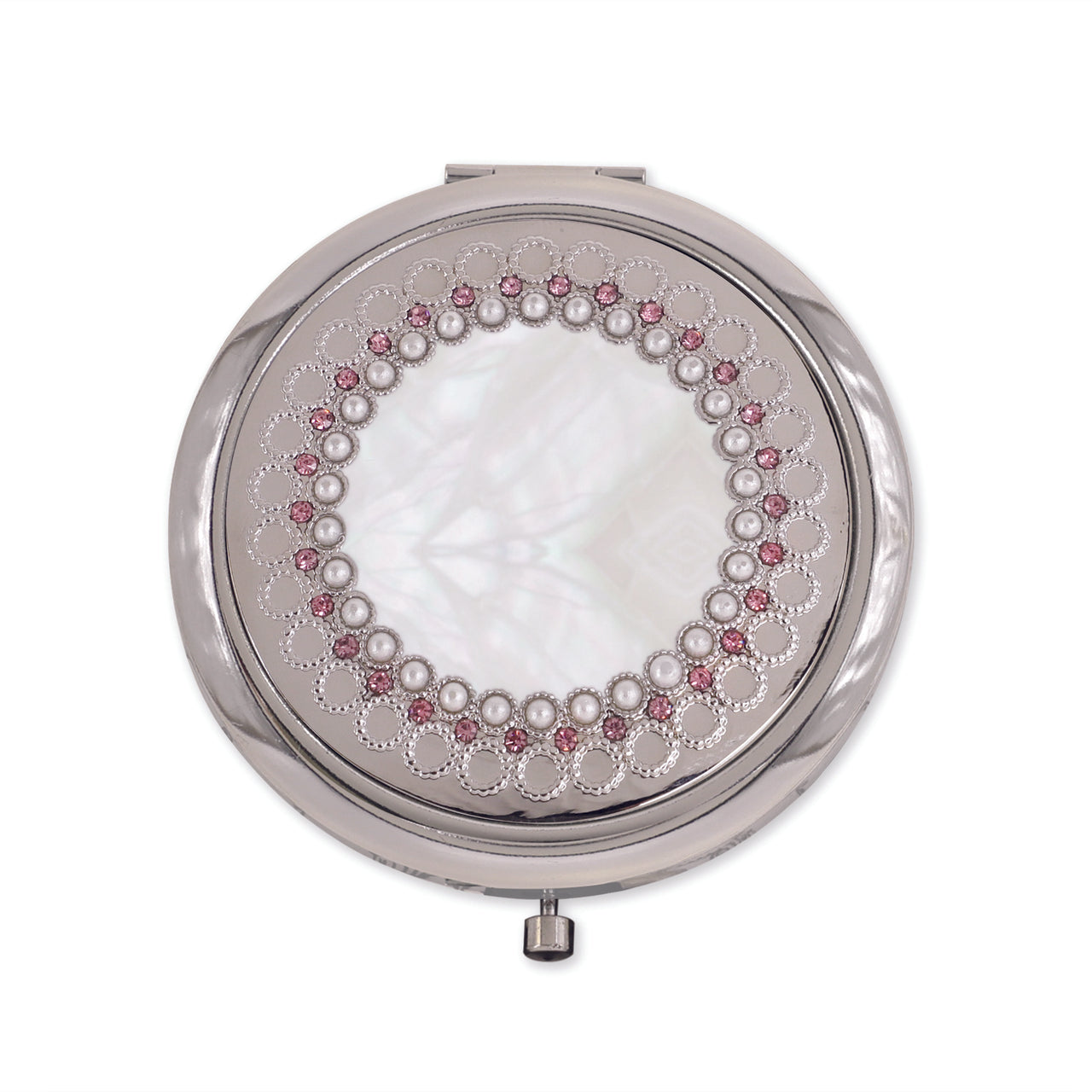 Tipperary Crystal Vintage Pearl Compact Mirror  Vintage Pearl Compact Mirror  TC Compact Mirror Vintage Pearl - NEW 2021
