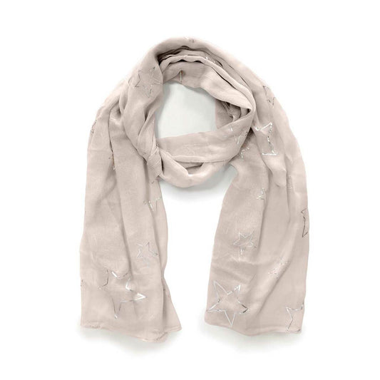 Tipperary Crystal White Polyester Star Scarf