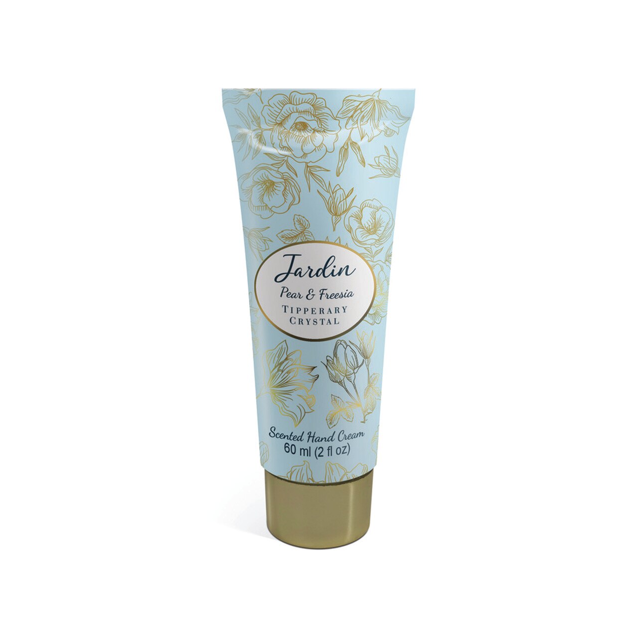 Tipperary Crystal Jardin Handcream - Pear & Freesia  Gorgeous Jardin handcreams from Tipperary Crystal are the ultimate pampering treats and would make a lovely gift for someone special. They come presented in a beautiful keepsake tin. Each moisturising handcream is 60ml.
