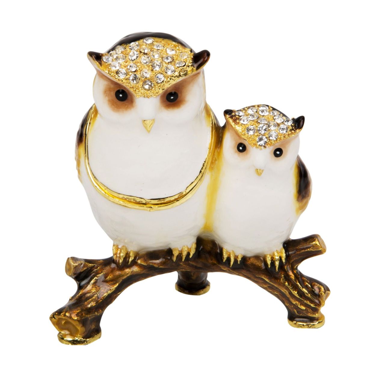 Treasured Trinkets - Mother & Baby Owl  A beautiful, hand painted and crystal finished Mother & Baby Owl trinket box from Treasured Trinkets.