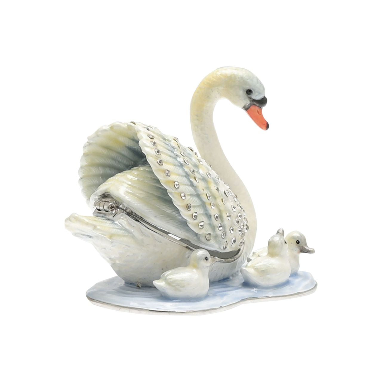Treasured Trinkets - Mother & Baby Swans  A mother & baby swans trinket box from Treasured Trinkets by STRATTON®.  This eye-catching trinket box makes a true statement piece for any bedroom.
