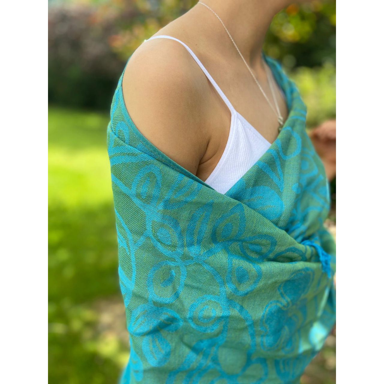 J.C. Walsh & Sons Turquoise Celtic Pashmina Scarf