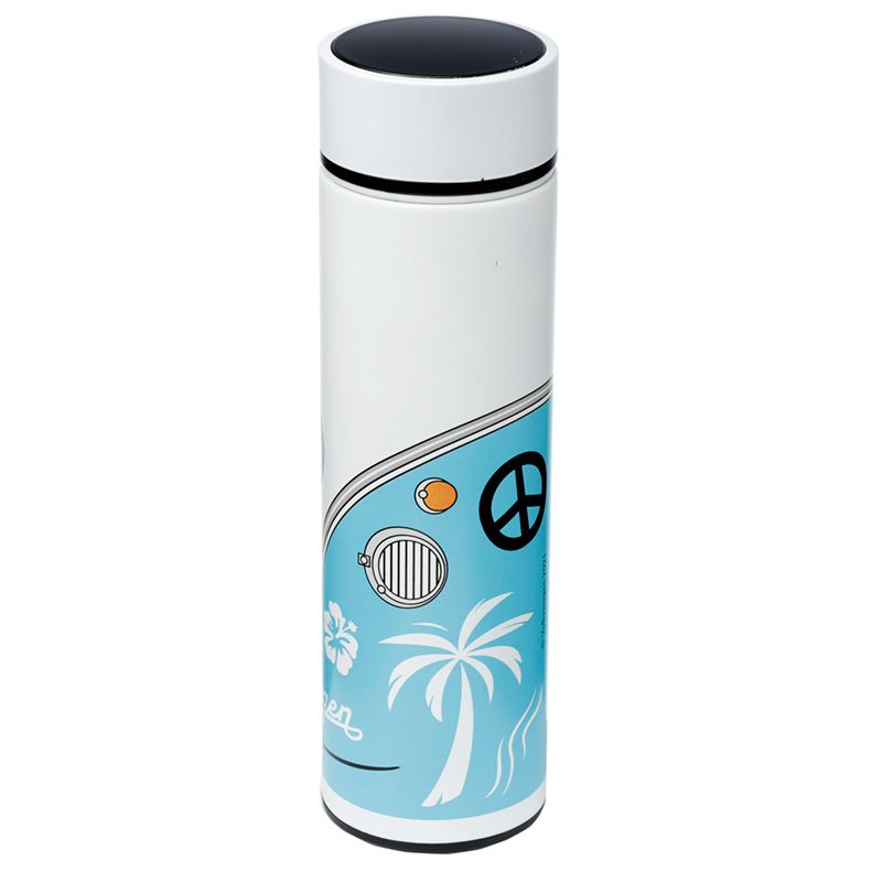 Volkswagen VW T1 Camper Bus Surf Thermal Insulated Drinks Bottle Digital Thermometer  Suitable for hot and cold drinks. Keeps liquids cold for up to 24 hours or warm for up to 6 hours. There is a removable tea strainer that sits in the top for loose tea leaves.