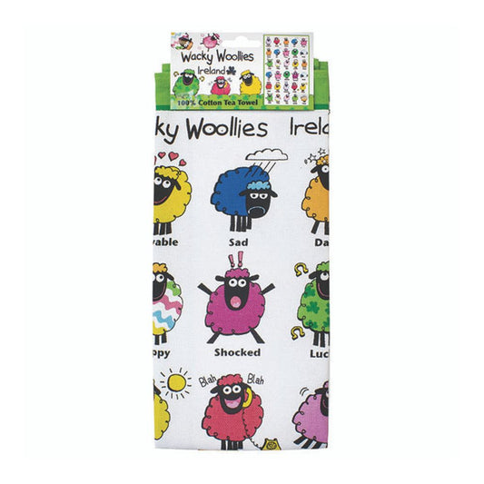 Wacky Woollies Sheep Cotton Tea Towel  - Cotton Tea Towel - Wacky Woollies Collection