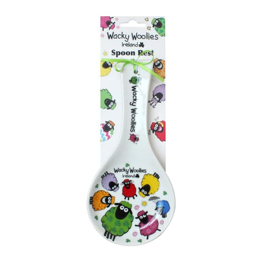 Wacky Woollies Spoon Rest  Ideal and useful kitchen utensil, holds all your spoons in style reducing any mess.  Dims: ‎2.5 cm x 10 cm x 27 cm