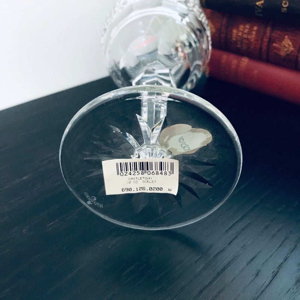 Castletown 10oz Goblet by Waterford Crystal  Castletown pattern is inspired by the Palladian style mansion of Castletown in Ireland and features unique ring and diamond cuts that make a statement on any table.